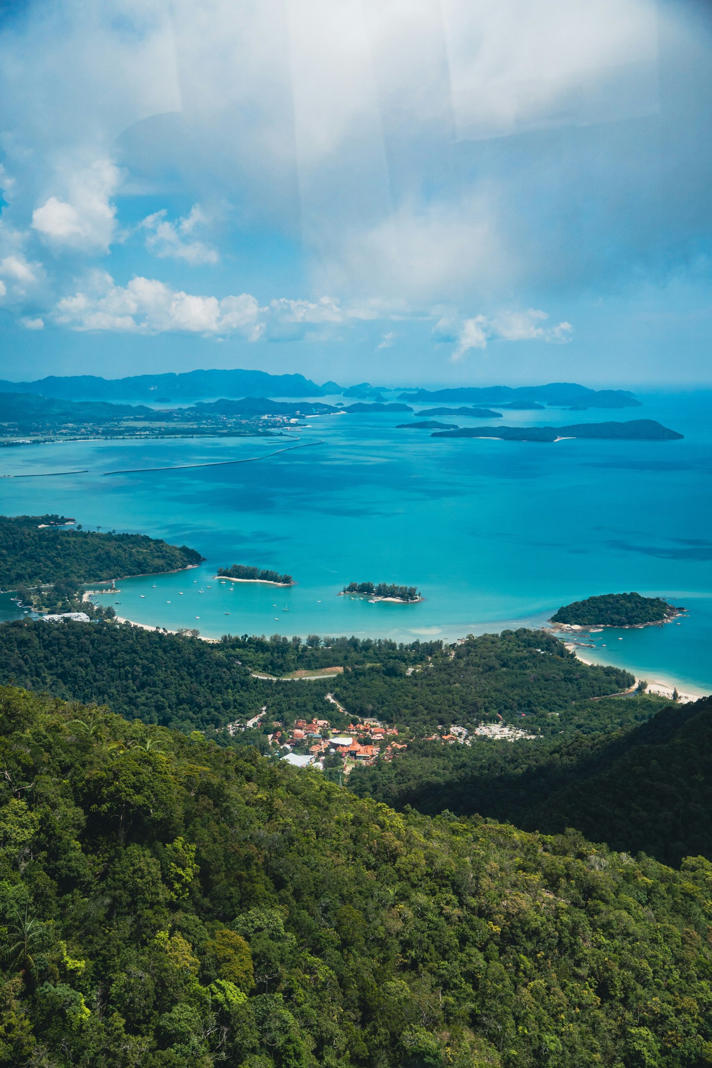 Langkawi archipelago viewed from above